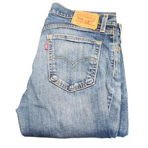 Levi's 514 Straight Fit Jeans Mens Blue Wash Denim Size 33x34 Casual Comfortable